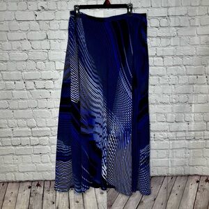 CJ Banks Blue and Black Maxi Shirt Size 1X